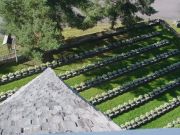 Soldiers graves, as seen from the church tower