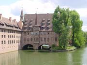 River in the town center of Nürnberg